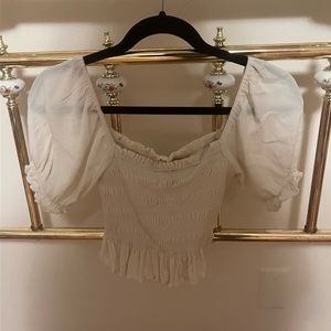 cottagecore puffy sleeve top